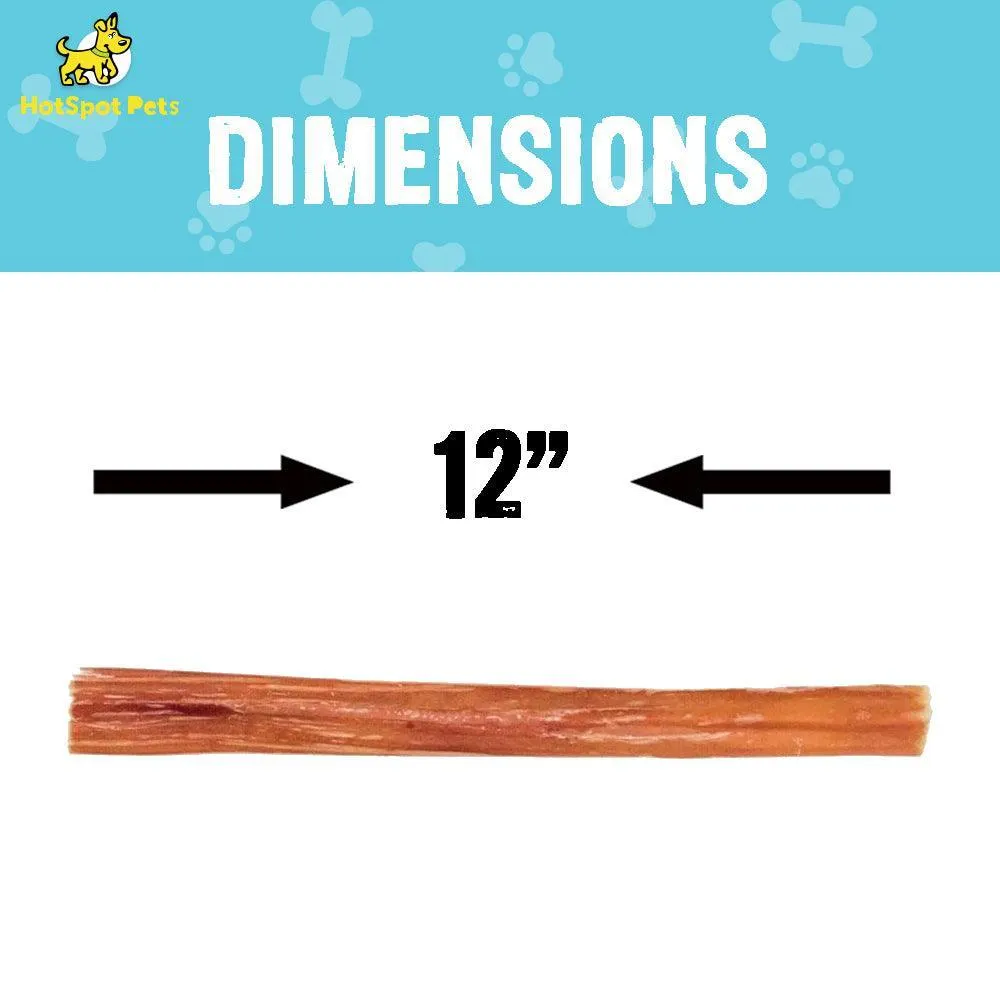 12" Thin Bully Sticks for Large & Extra Large Dogs