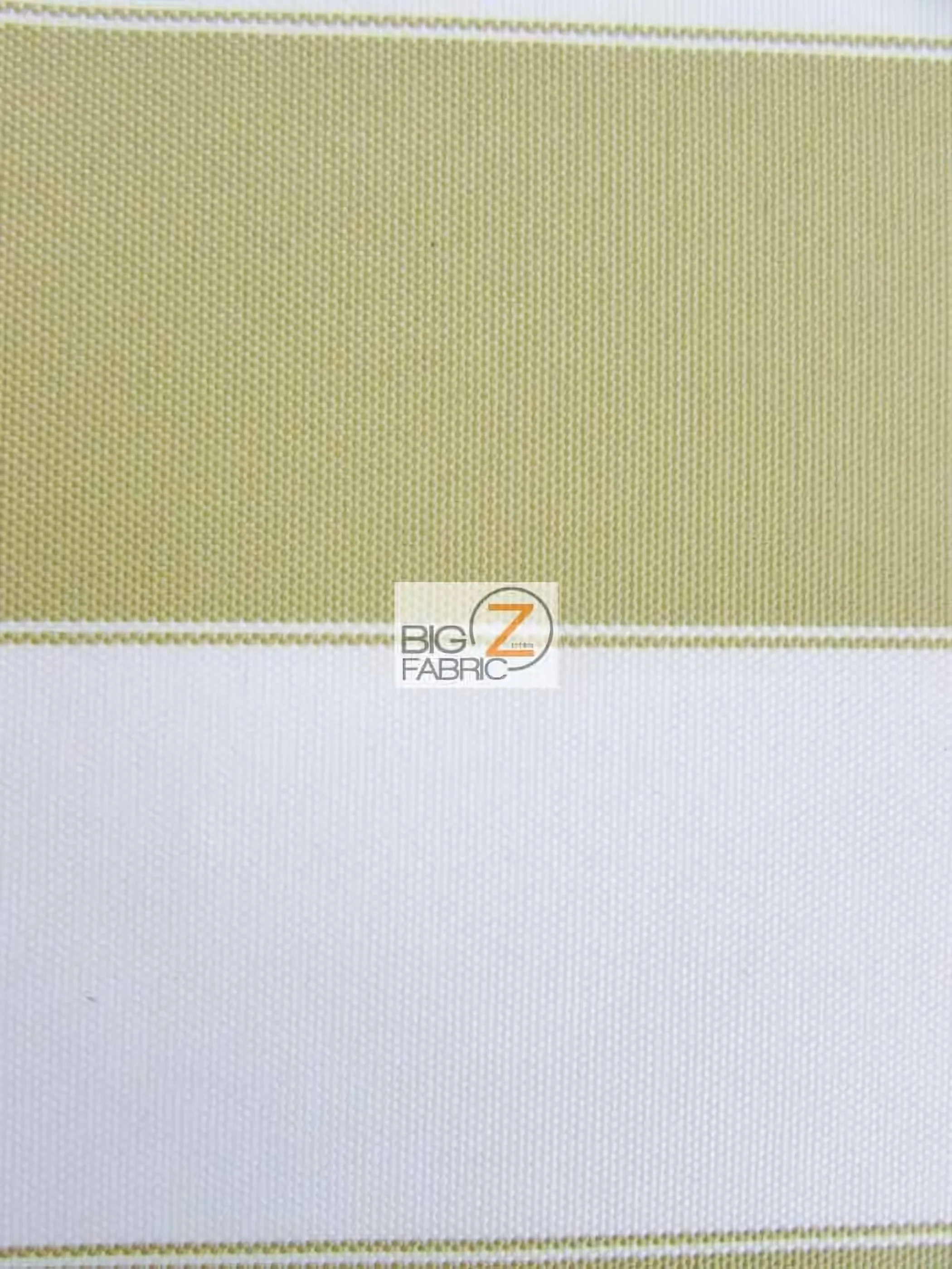 2 Tone Stripe Deck Canvas Outdoor Waterproof Fabric / Olive/Ivory / Sold By The Yard Closeout!!!