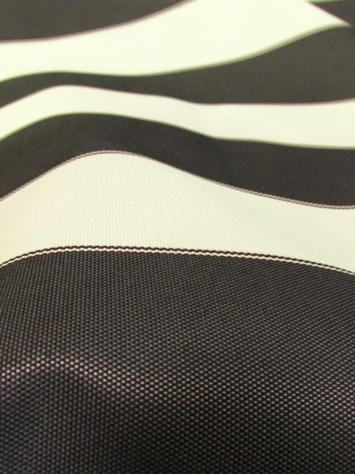 2 Tone Stripe Deck Canvas Outdoor Waterproof Fabric / Olive/Ivory / Sold By The Yard Closeout!!!