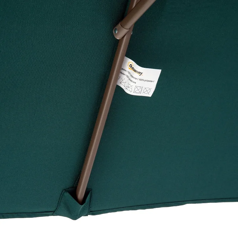 6.5x10ft Adjustable Garden Umbrella - Green
