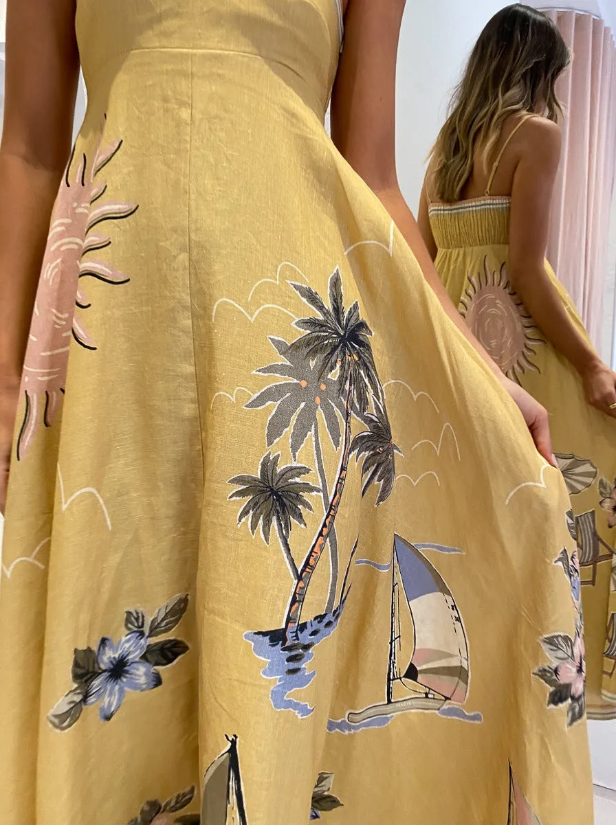 Alemais Sunset Shades Sundress in Sand