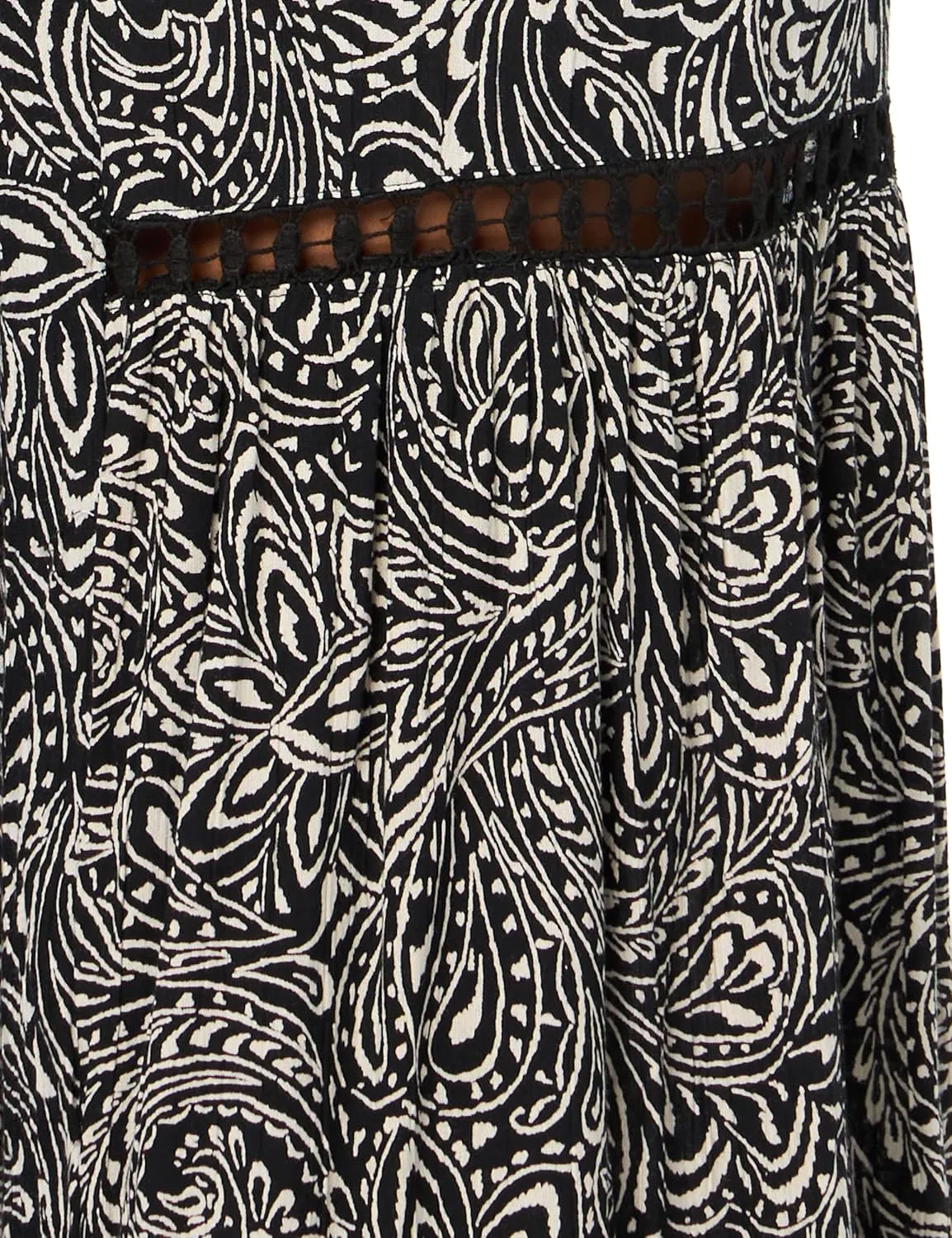 Angie Women's Wide Leg Pants with Lace Inserts