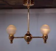 Battery LED Double Globe Light Fixture