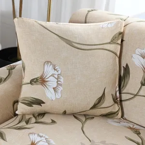 Bella - TWO PIECES - 100% Waterproof and Ultra Resistant Stretch Cushion cover 18" X 18" (45 CM X 45 CM) - The Sofa Cover House