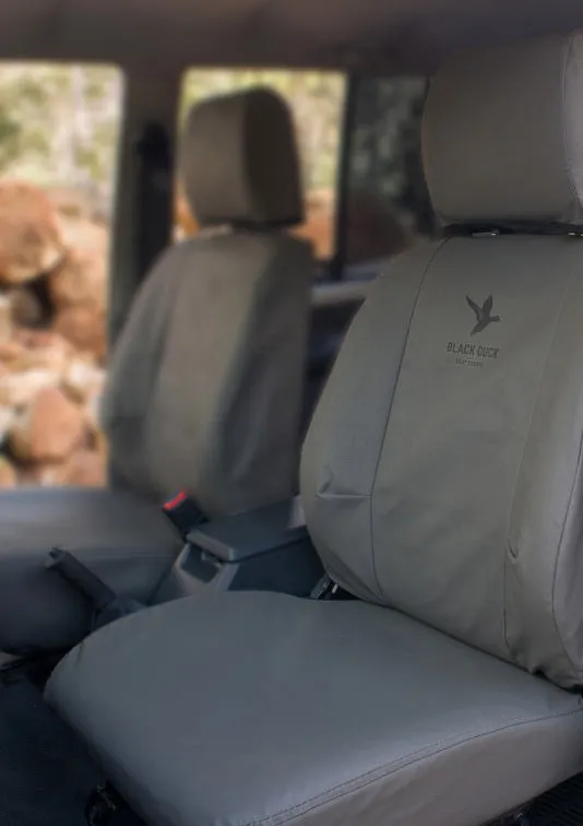 Black Duck Canvas Seat Covers Agco Fendt Tractors Grey