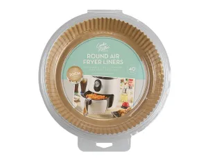 C&m Round Air Fryer Liners 20cm 40 Pack