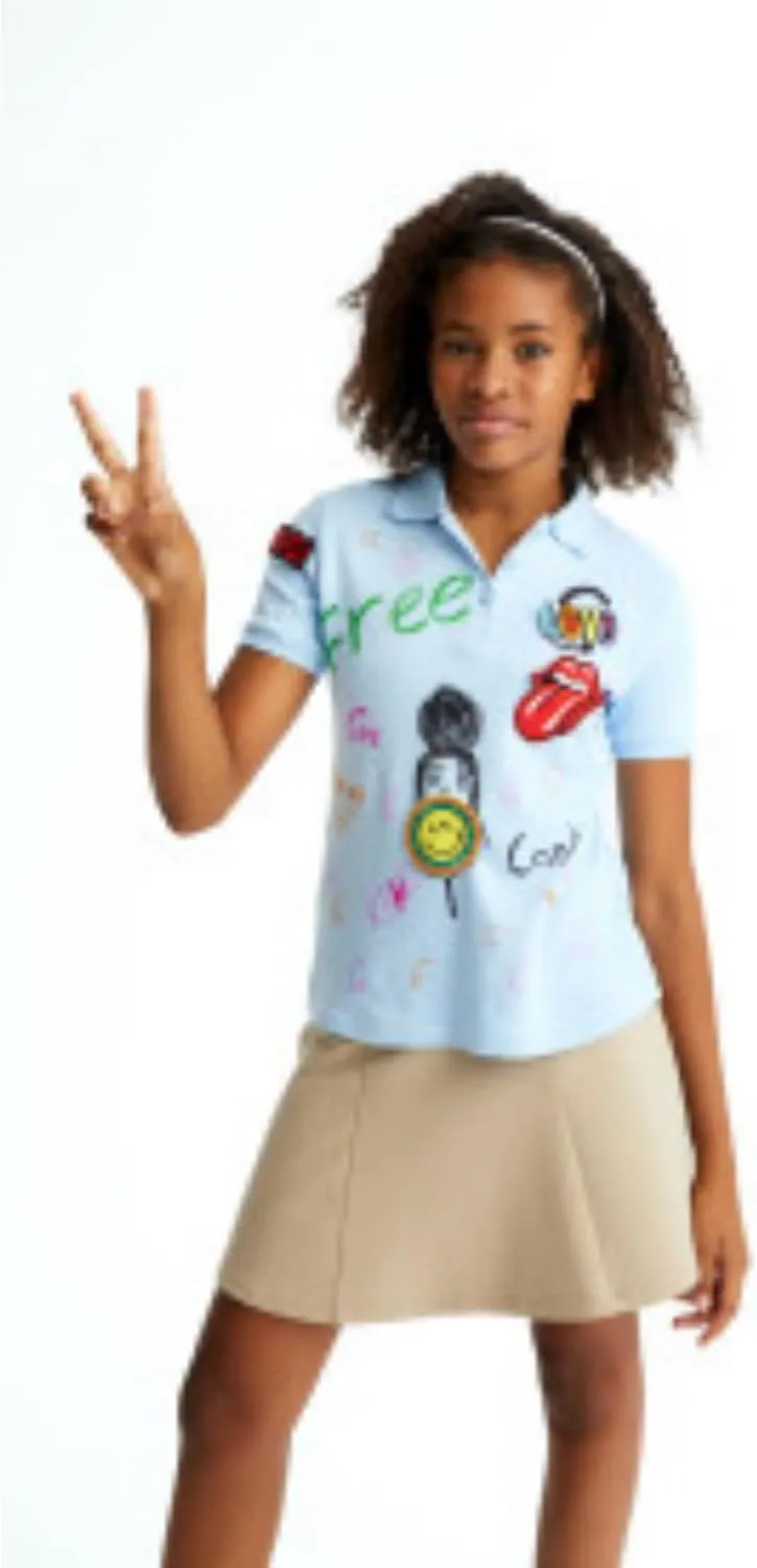 French Toast Girls' Stretch Contrast Waistband Scooter