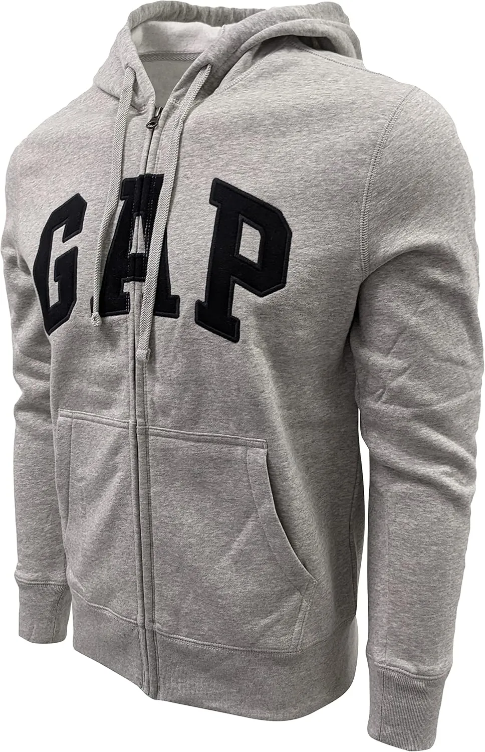 GAP Men's Full Zip Fleece Logo Hoodie
