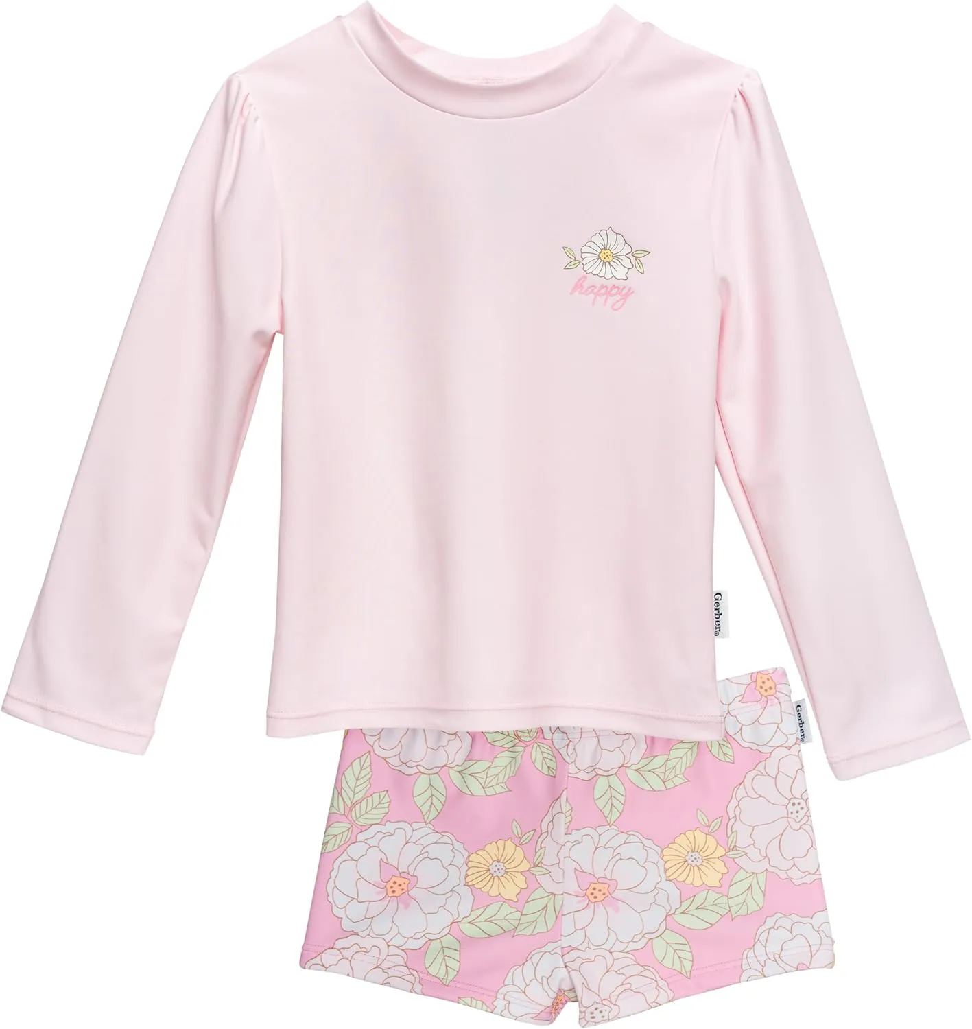 Gerber Baby Girls' Rashguard Set