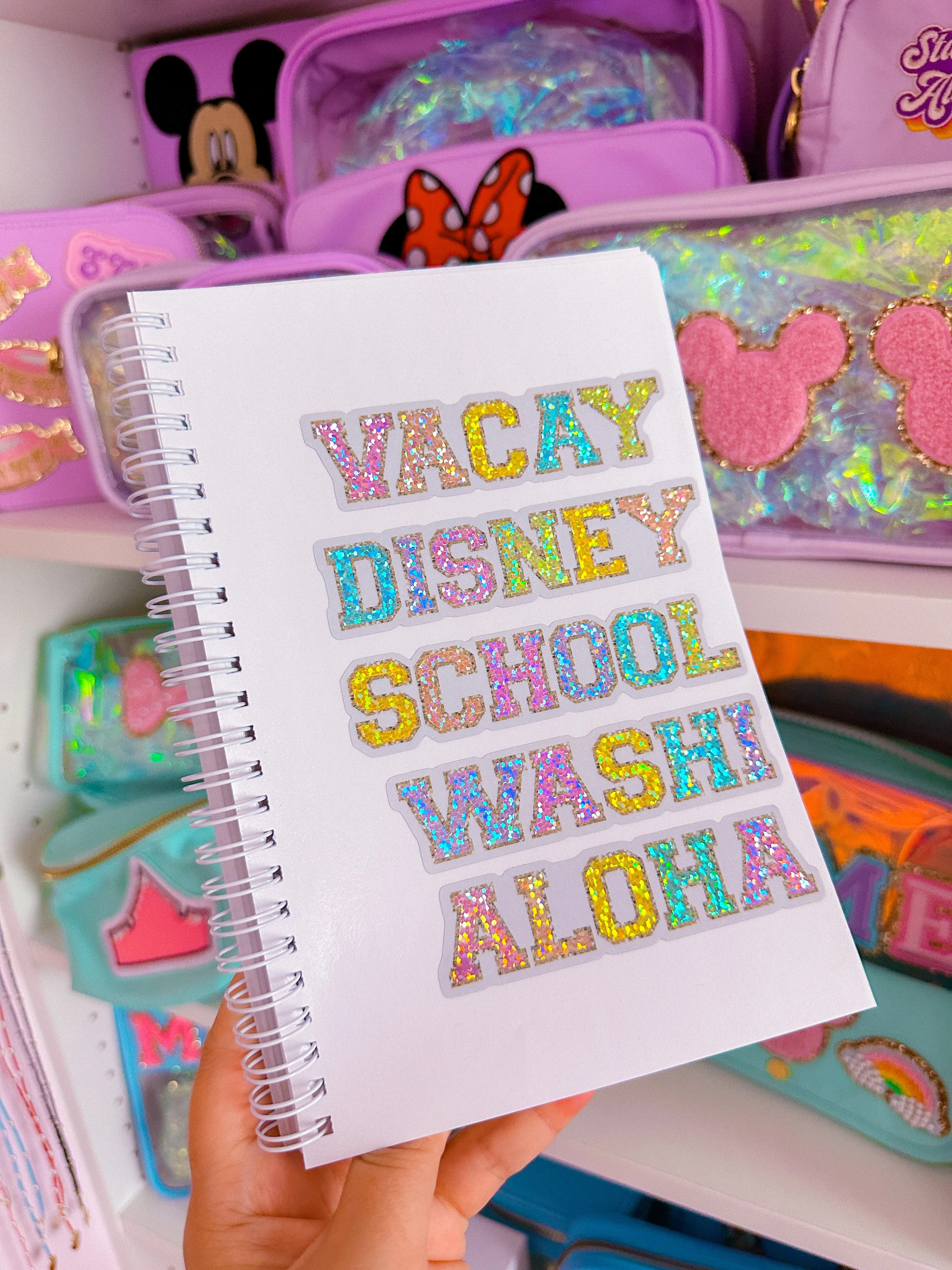 Glitter Waterproof Sticker - (Varsity Letter) TEACHER