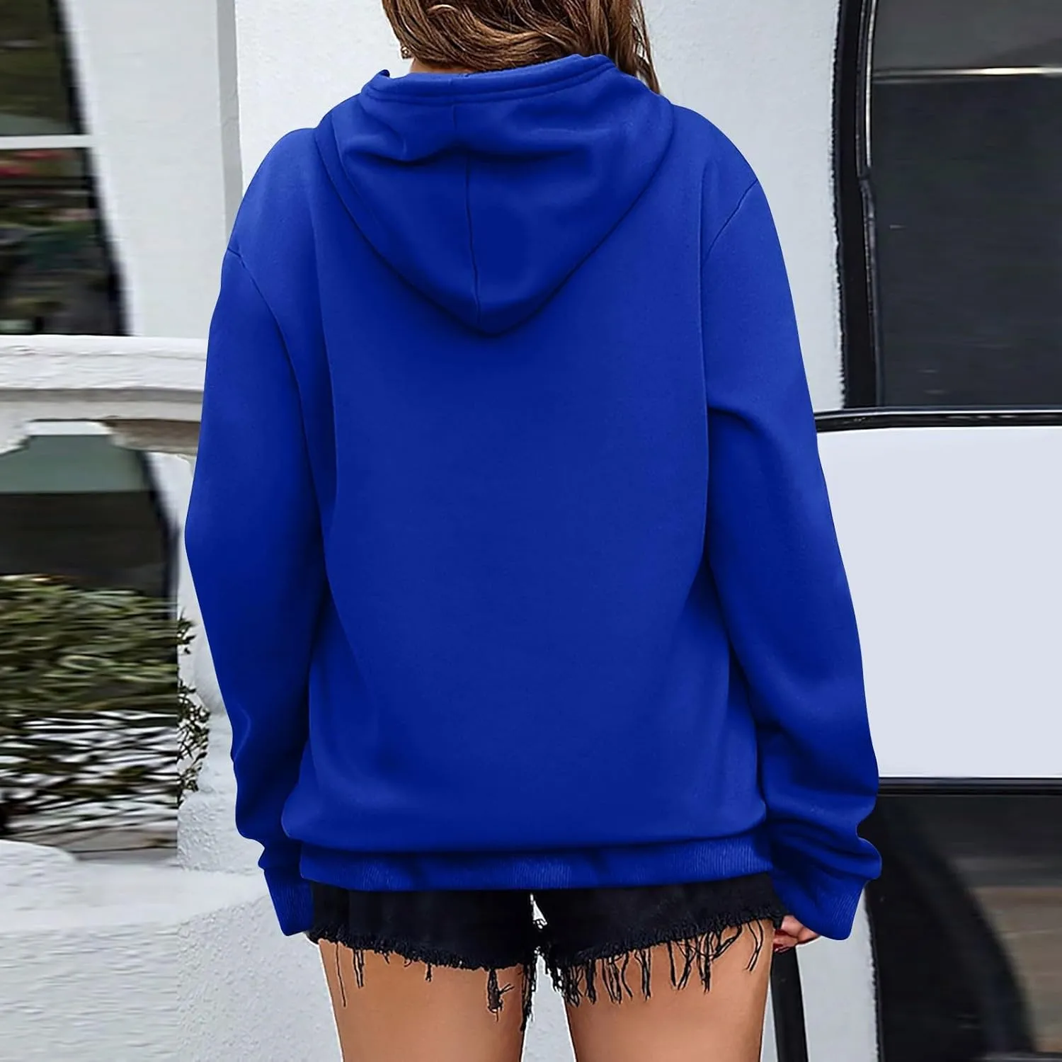 Gumipy Women Oversized Hoodie Sweatshirt Drawstring Fleece Pullover Hoodies Fashion Long Sleeve Pullover Tops with Pocket