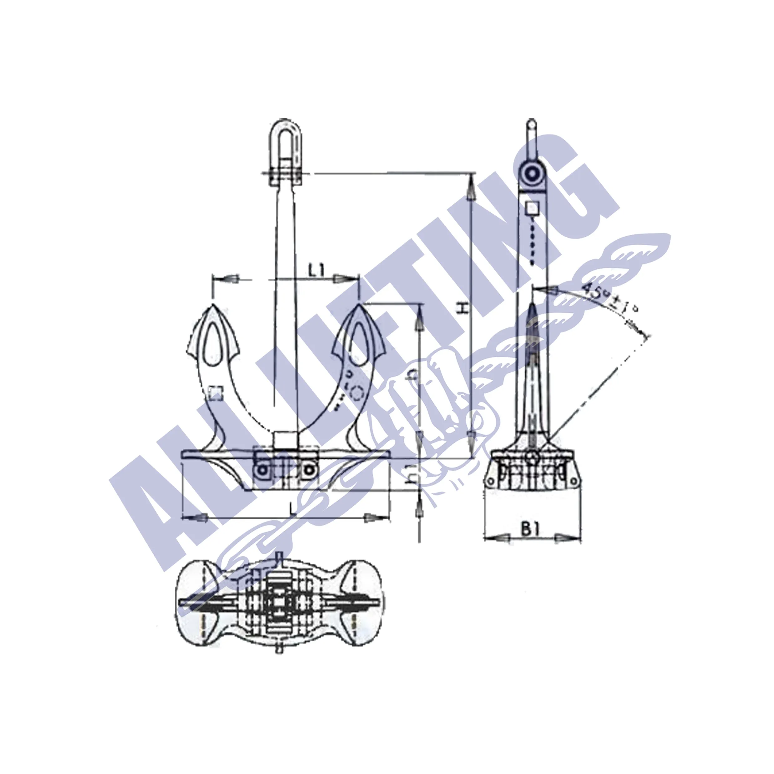 Hall Stockless Anchors