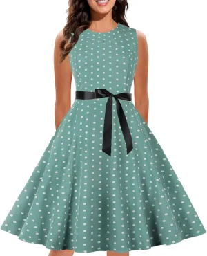 HGOOGY Off Shoulder Dresses for Women Summer Polka Dot Ladies Sun Dress Plus Size Wedding Guest Belt Midi Sundresses