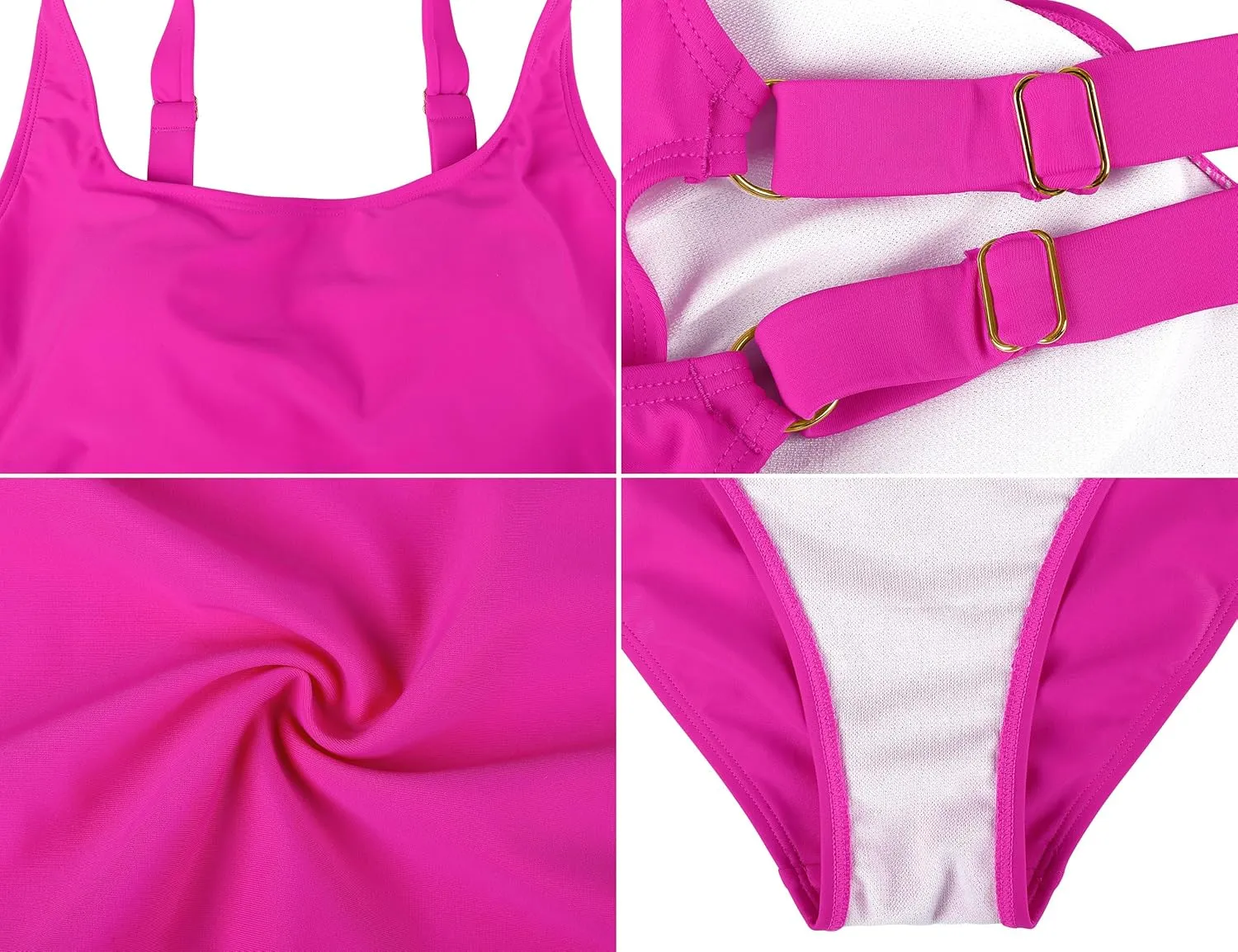 Hilor Women's Underwire One Piece Swimsuit Long Torso Ruched Tummy Control Bathing Suits Push Up Tank Swimwear