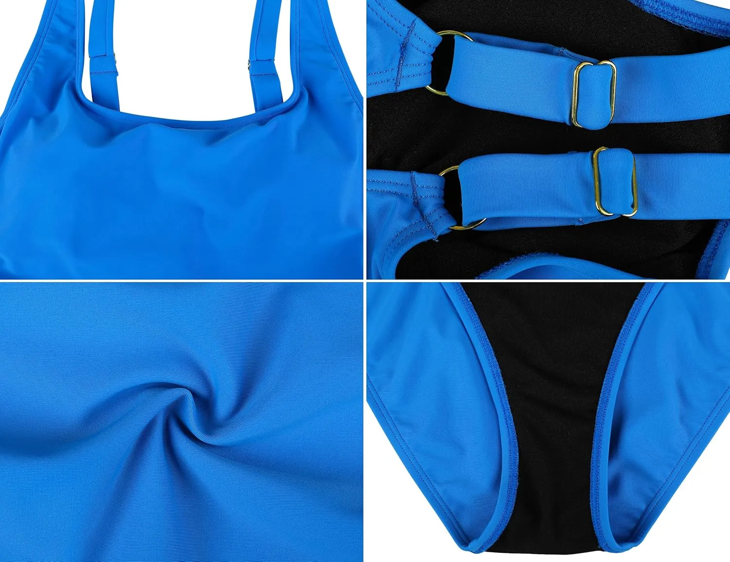 Hilor Women's Underwire One Piece Swimsuit Long Torso Ruched Tummy Control Bathing Suits Push Up Tank Swimwear