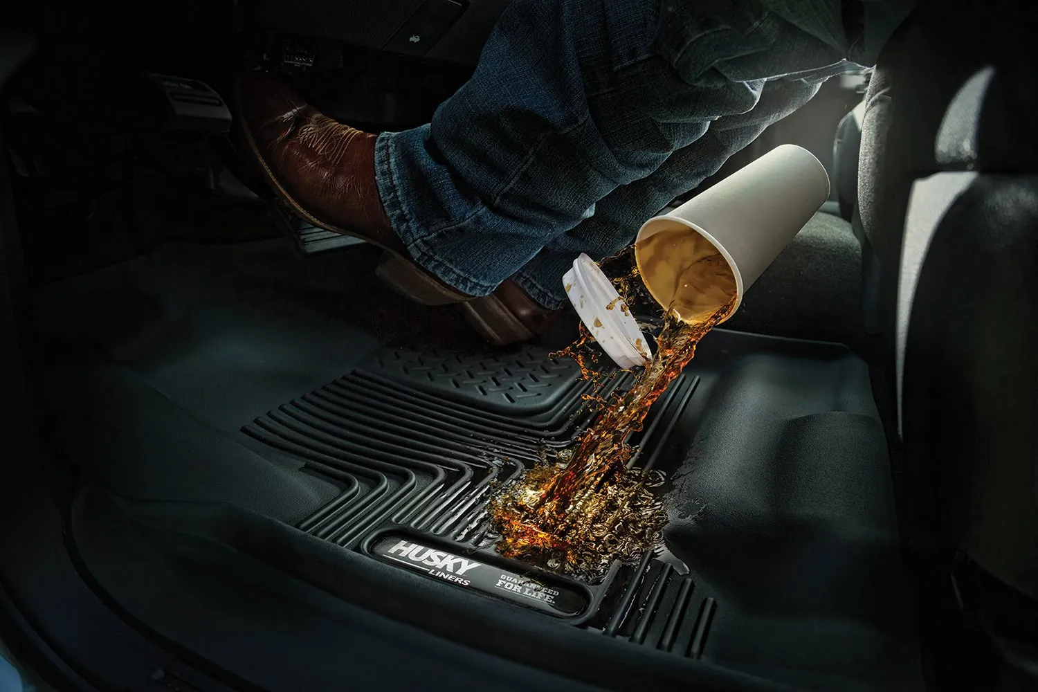Husky X-Act Contour Floor Liner Front and Rear - 2018-2020 Tacoma