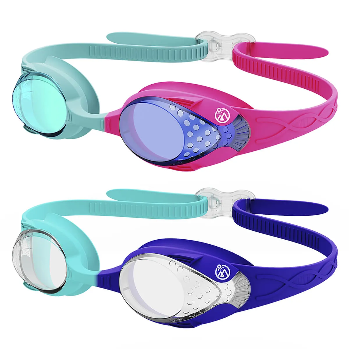 Kids Anti-fog Fisheye Swimming Goggles 2 Pack