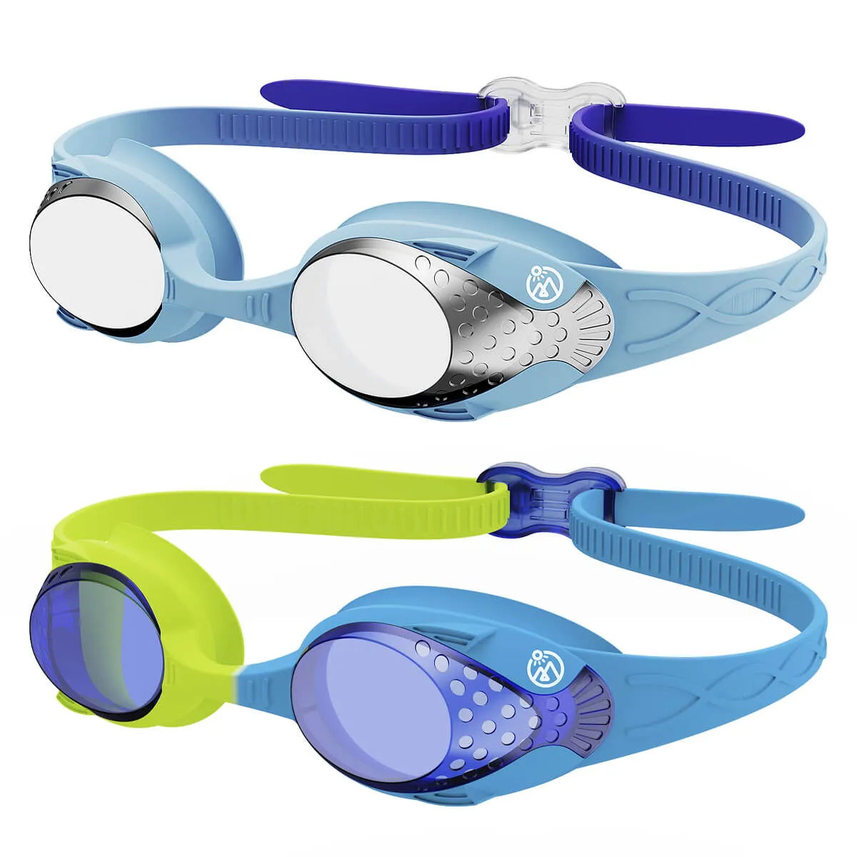 Kids Anti-fog Fisheye Swimming Goggles 2 Pack