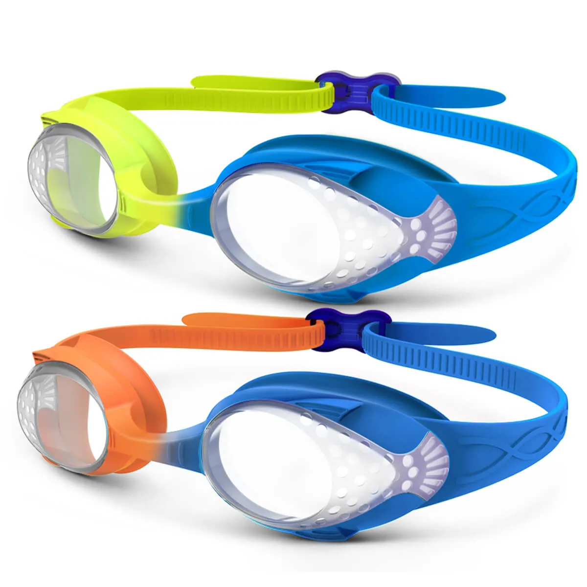 Kids Anti-fog Fisheye Swimming Goggles 2 Pack
