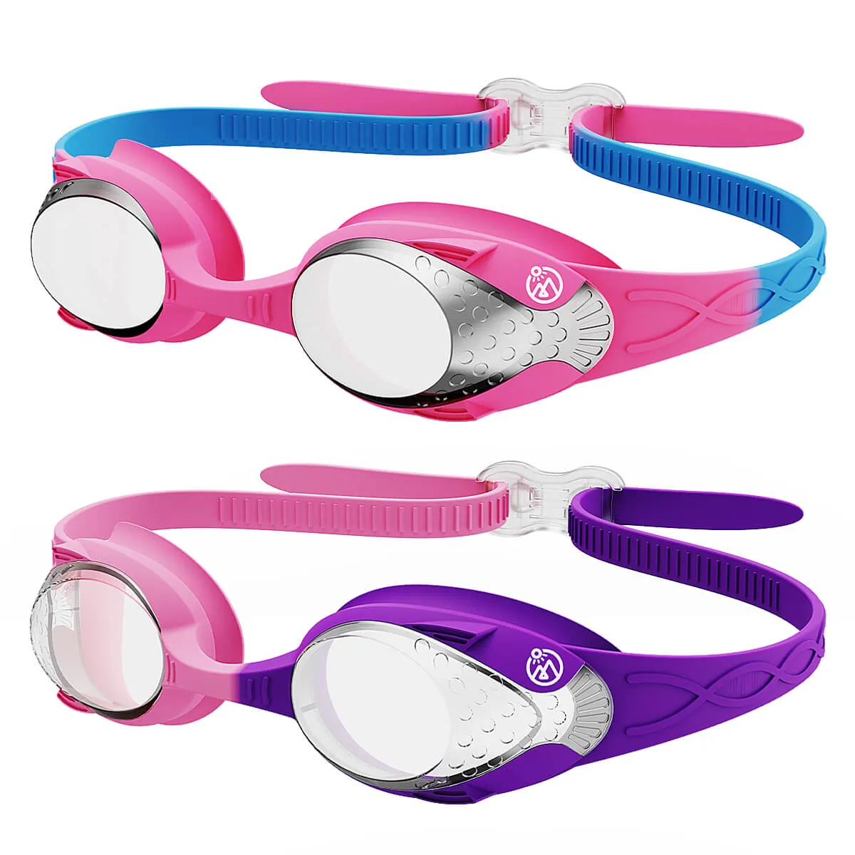 Kids Anti-fog Fisheye Swimming Goggles 2 Pack