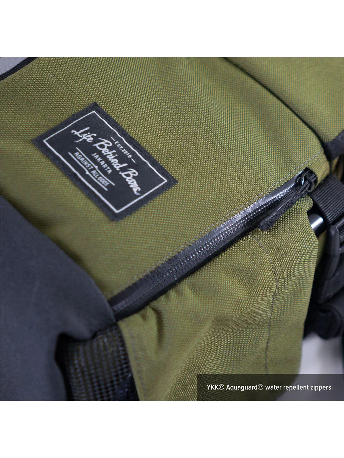 Life Behind Bars The Peloton Rolltop Backpack 30-42L Olive