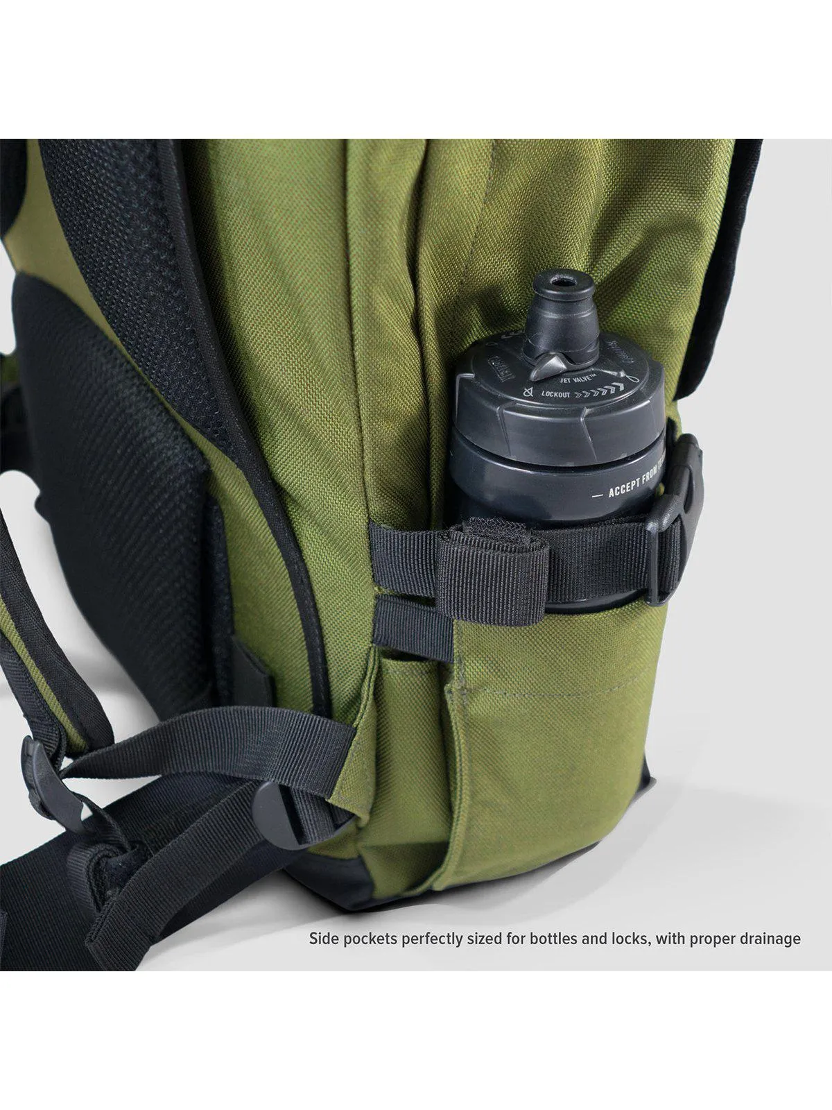 Life Behind Bars The Peloton Rolltop Backpack 30-42L Olive