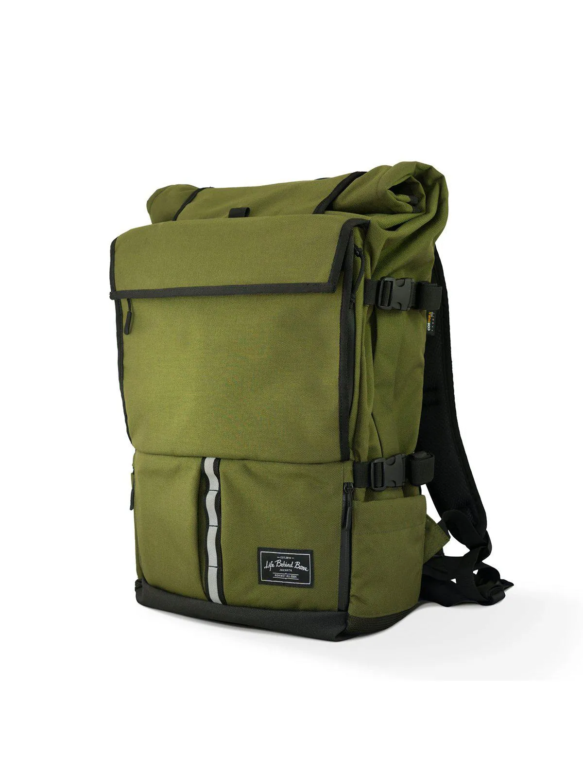 Life Behind Bars The Peloton Rolltop Backpack 30-42L Olive