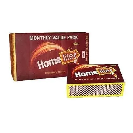 Matchbox/Matchsticks Homelites, Pack of 10 Boxes, 210 Matchsticks per Box, Total 2,100 Matchsticks Home Kitchen, Puja, Lighting use Home/Puja/Depawali/Lighting Use