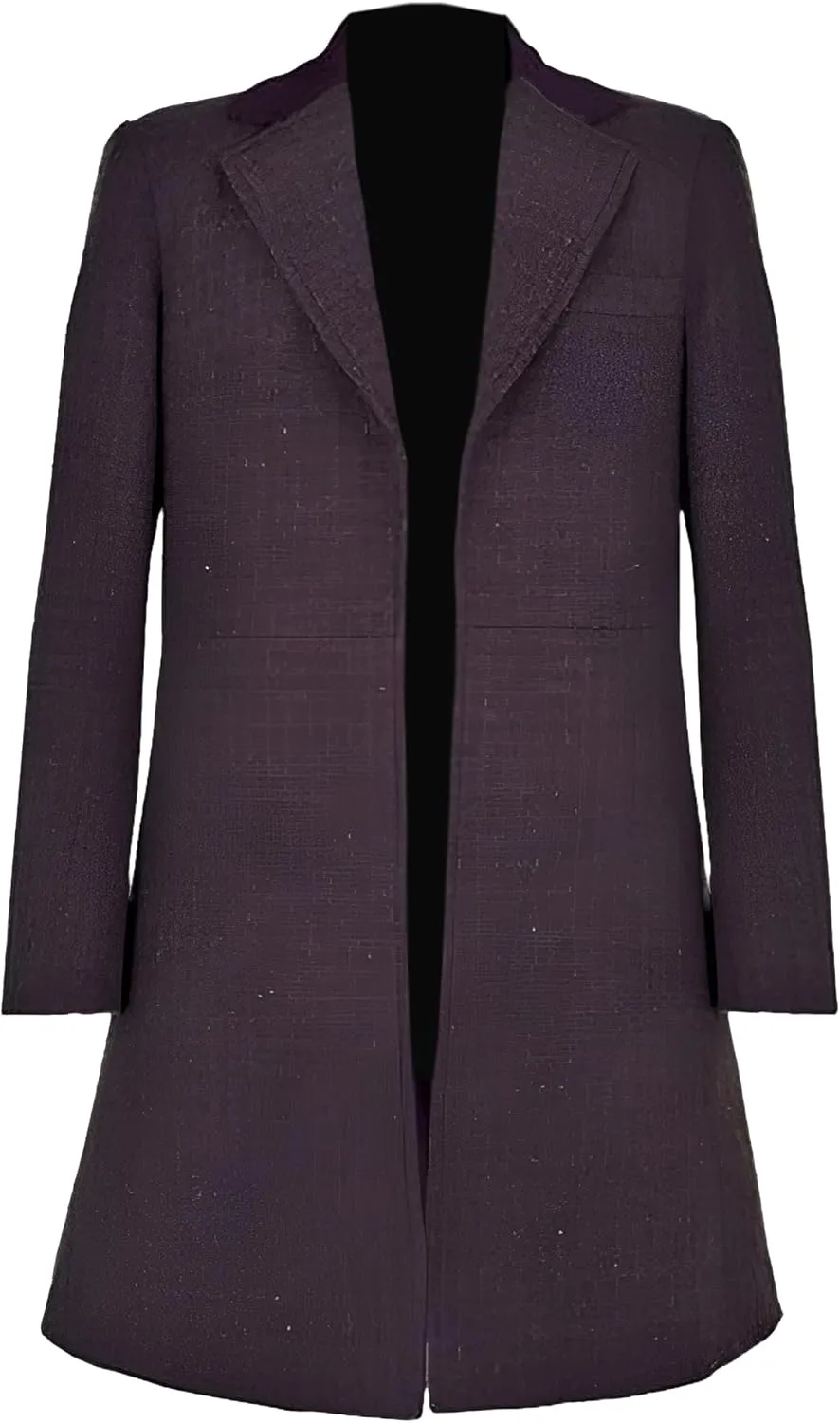 Men's Dr. Who Cashmere Wool 11th Purple Long Costume Trench Coat