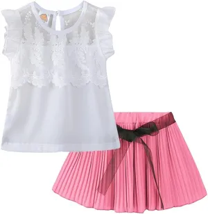 Mud Kingdom Toddler Girls Sleeveless Tank Top and Shorts Set 2 Piece Floral Casual Summer Outfits