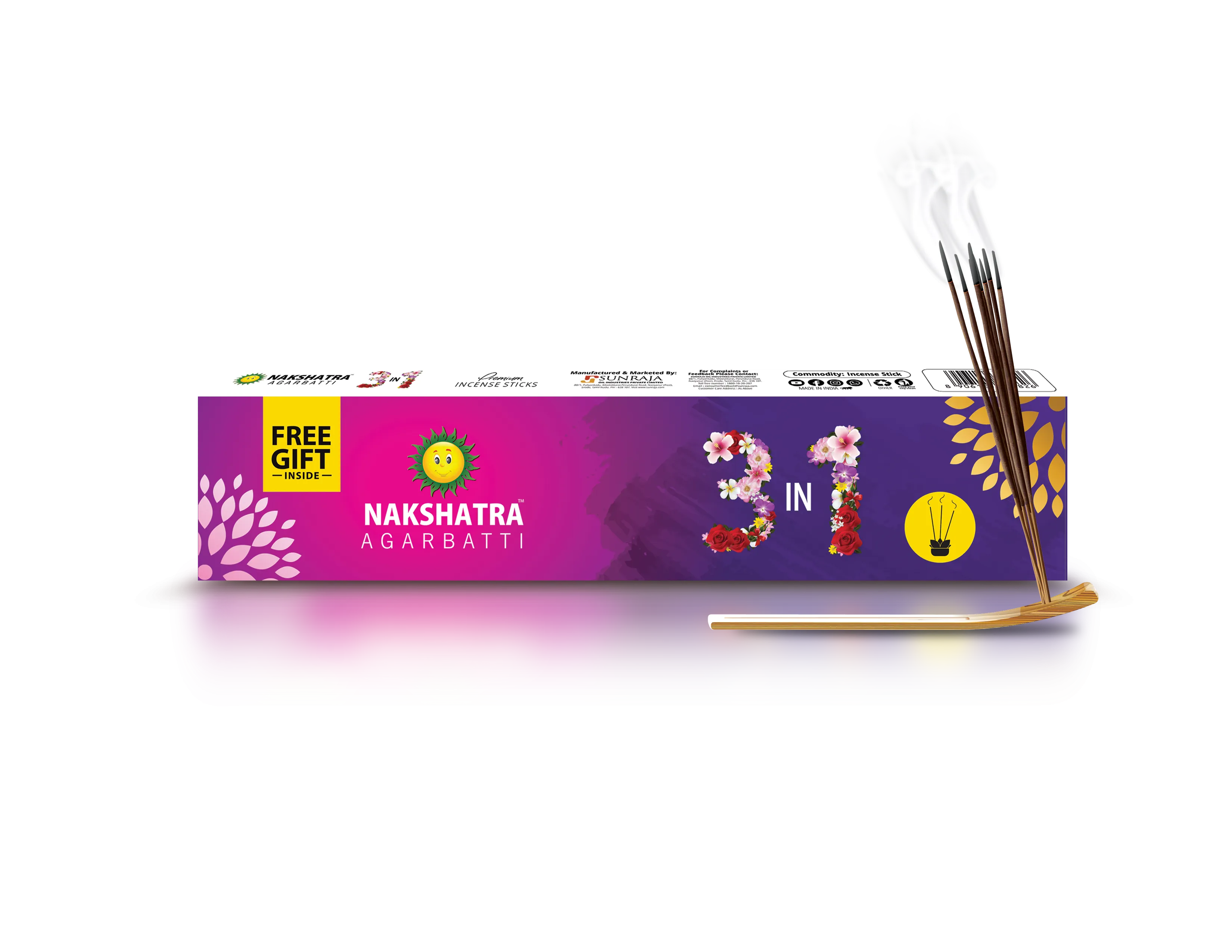 Nakshatra Agarbatti 3 in 1 Pack of 3