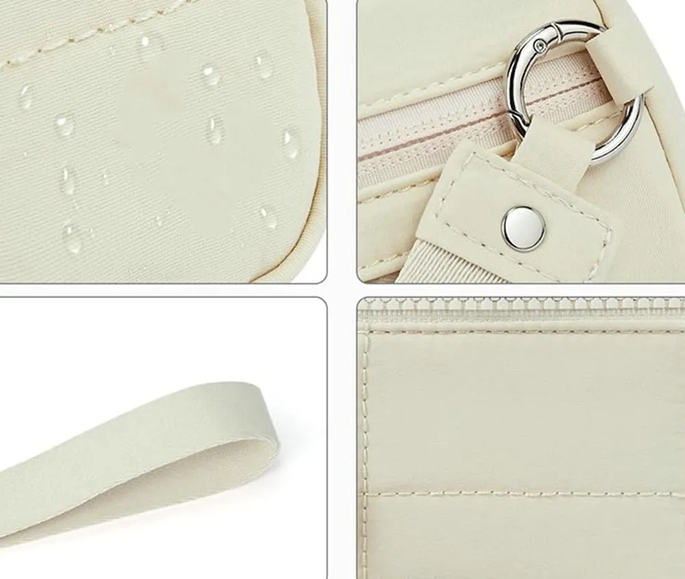 Niction Quilted Nylon Clutch Purses for Women Wristlet Wallets with 3 Zipper Wrist Wallet Coin Purse with Phone Organizer