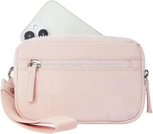 Niction Quilted Nylon Clutch Purses for Women Wristlet Wallets with 3 Zipper Wrist Wallet Coin Purse with Phone Organizer