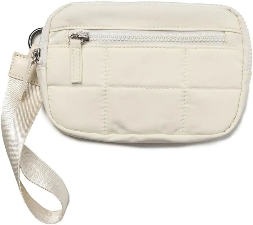 Niction Quilted Nylon Clutch Purses for Women Wristlet Wallets with 3 Zipper Wrist Wallet Coin Purse with Phone Organizer