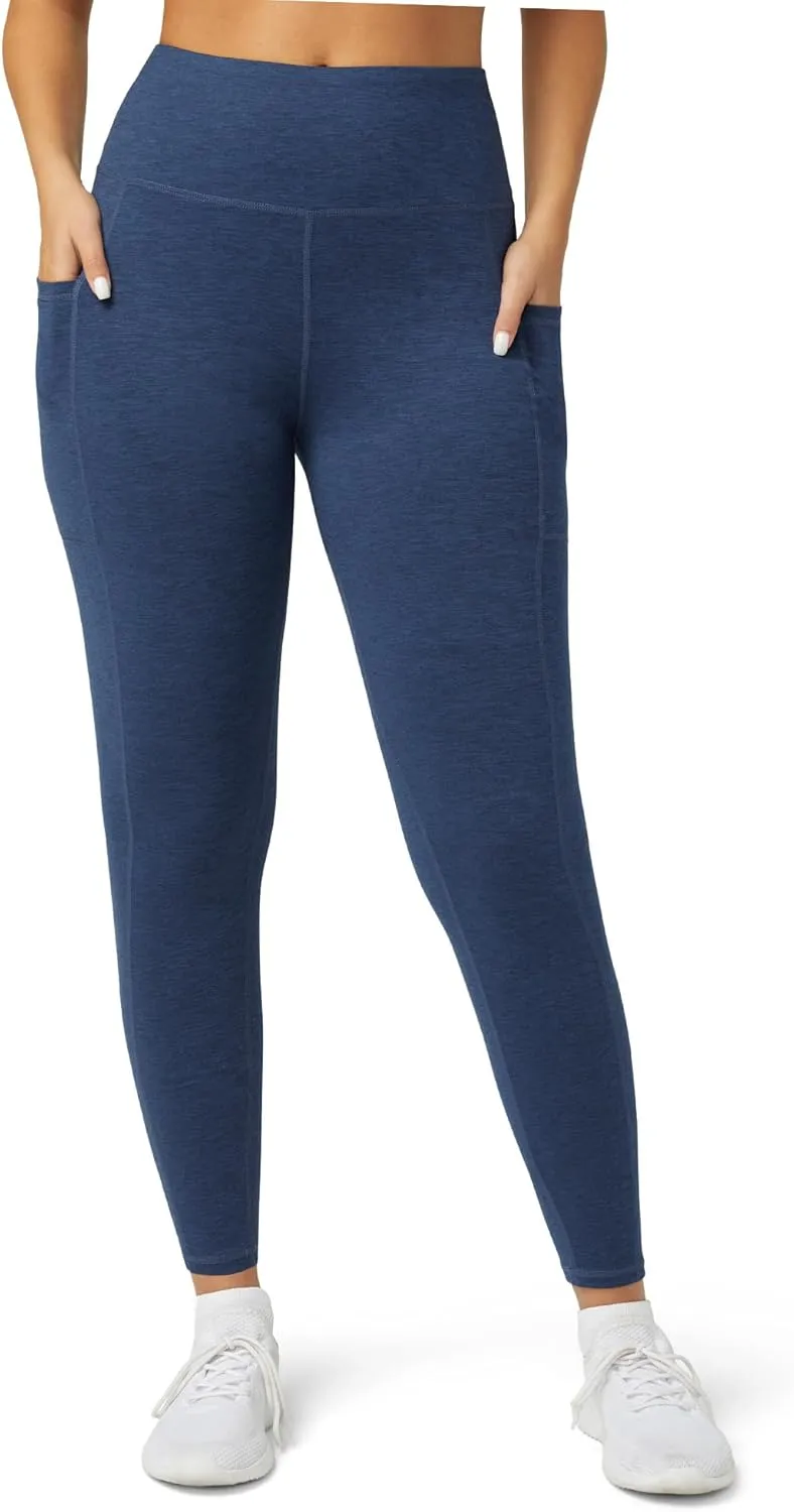 No Nonsense Leggings for Women with Tummy Control and Pockets, Athletic High Waist Yoga Pants