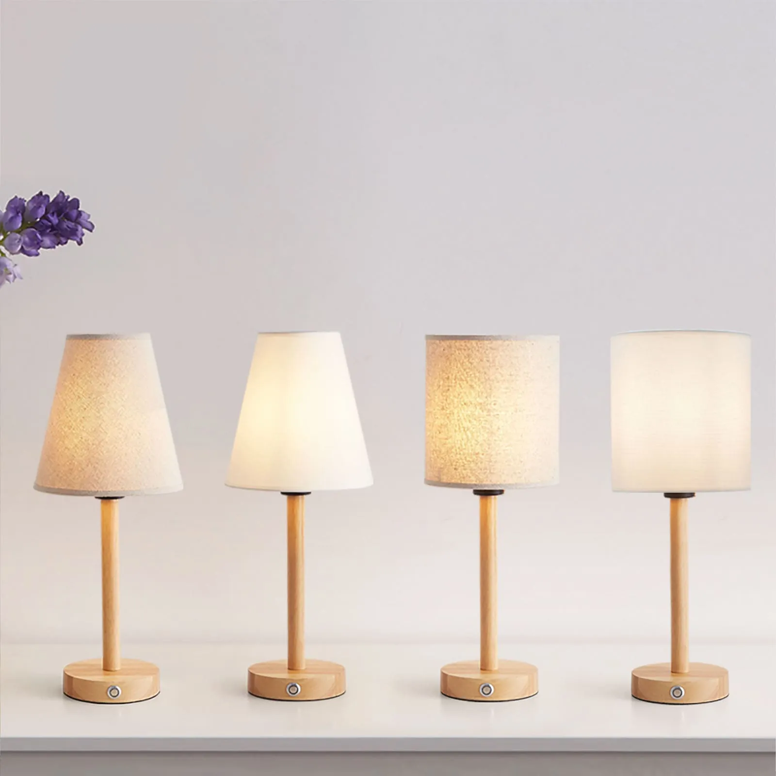 Nordic Style Cordless Wooden Table Lamp