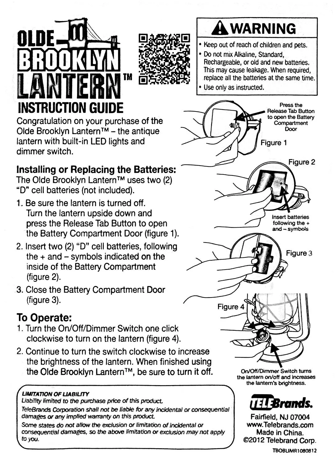Olde Brooklyn Lantern - Red