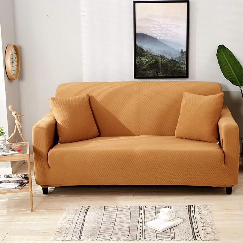 Orange - ONE PIECE - 100% Waterproof and Ultra Resistant Stretch Cushion cover 18" X 18" (45 CM X 45 CM)