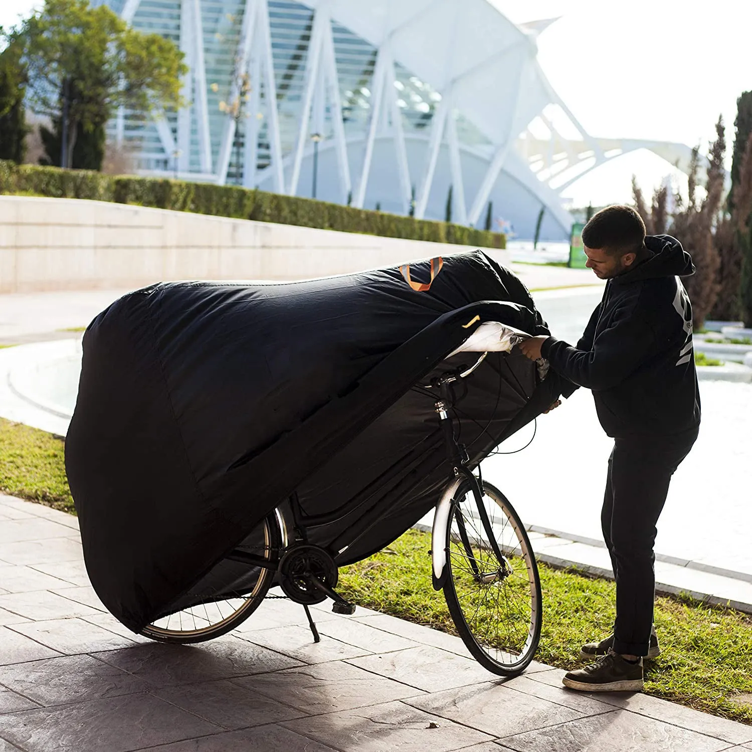 Oxford Cloth Silver Coated Bicycle Rain Cover