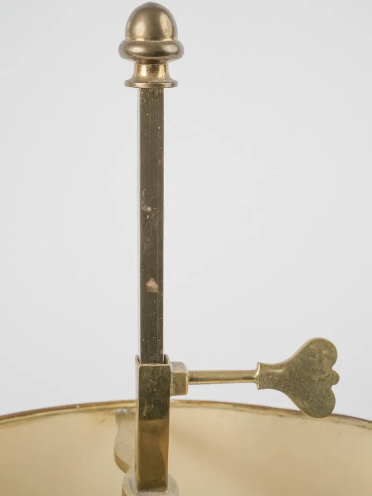 Pair of brass 2-light bouillotte / adjustable desk lamps 15"