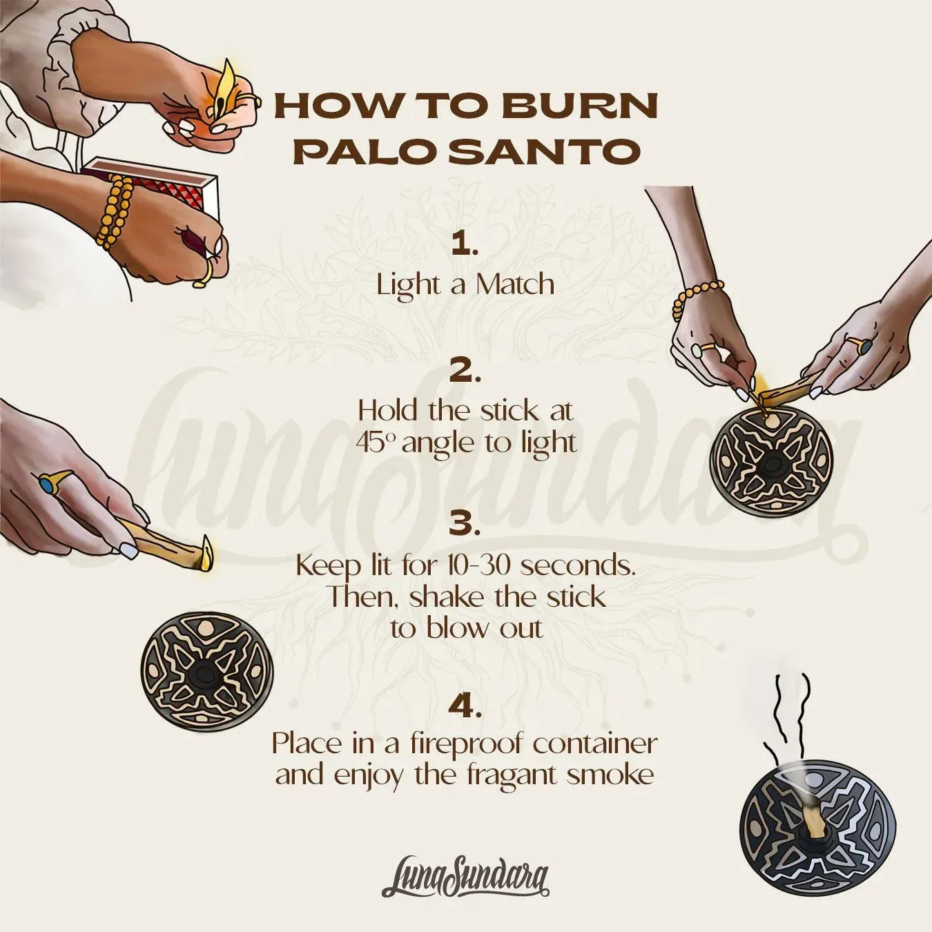Palo Santo Smudging Sticks Single Pack (8 Sticks)