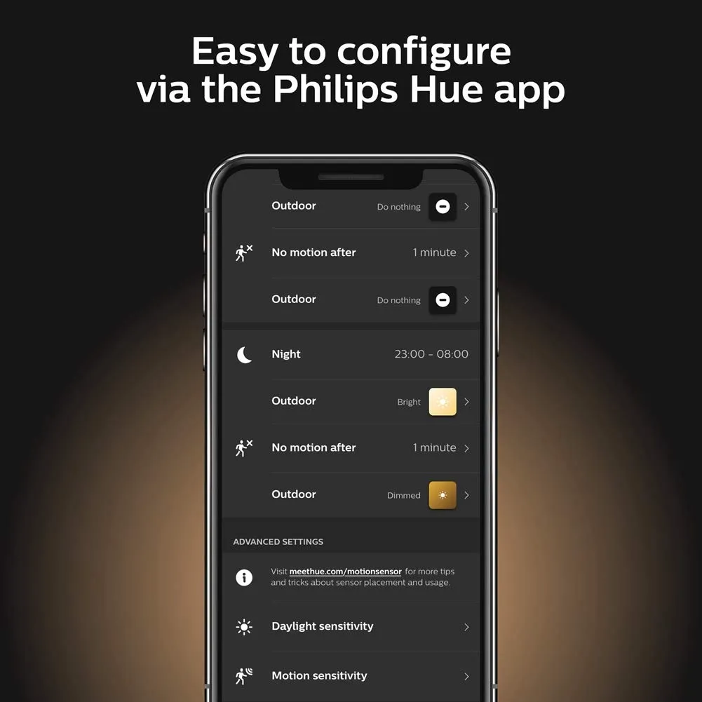 Philips Hue Outdoor Motion Sensor, Compatible with Alexa