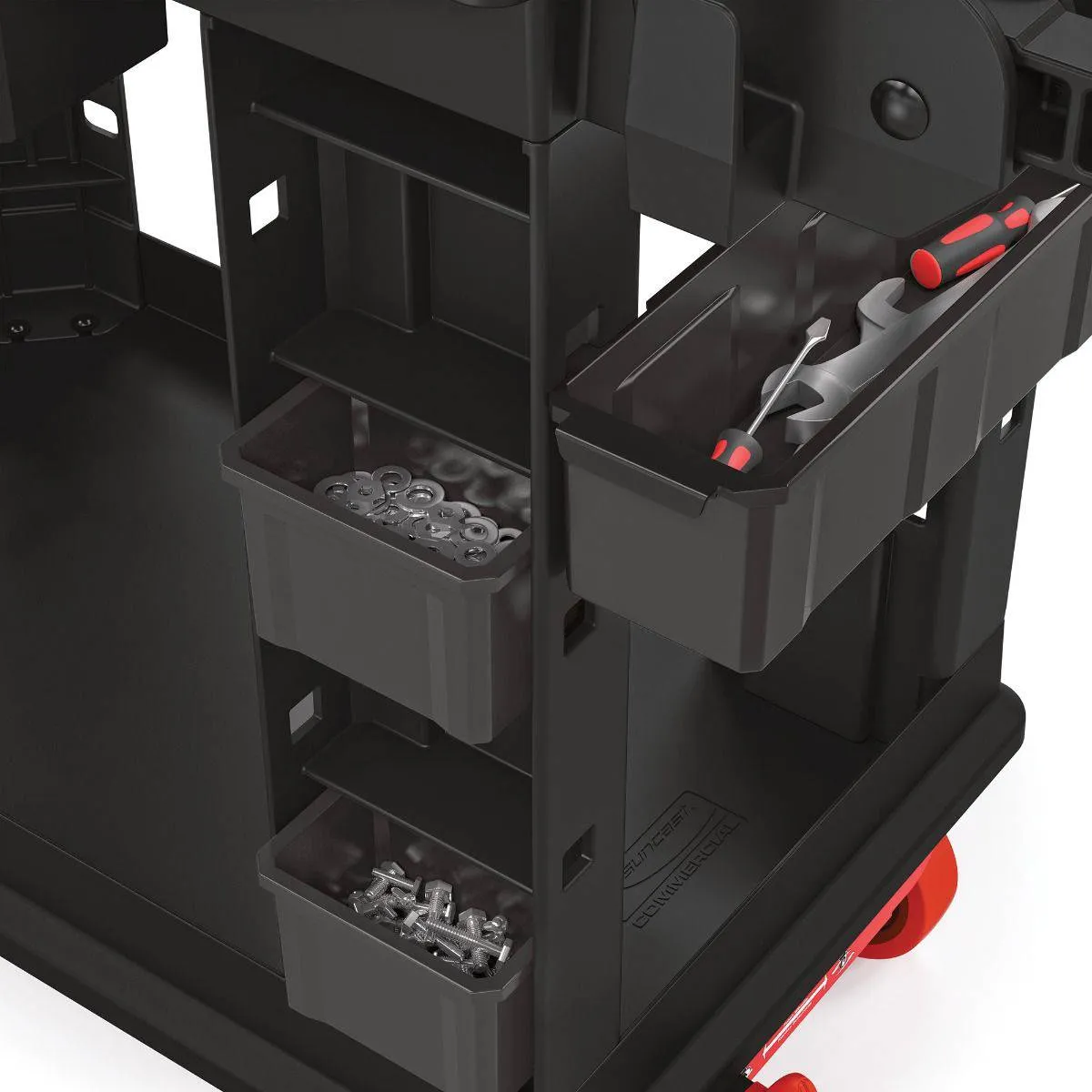 Plastic Utility Cart Heavy Duty, 26X45