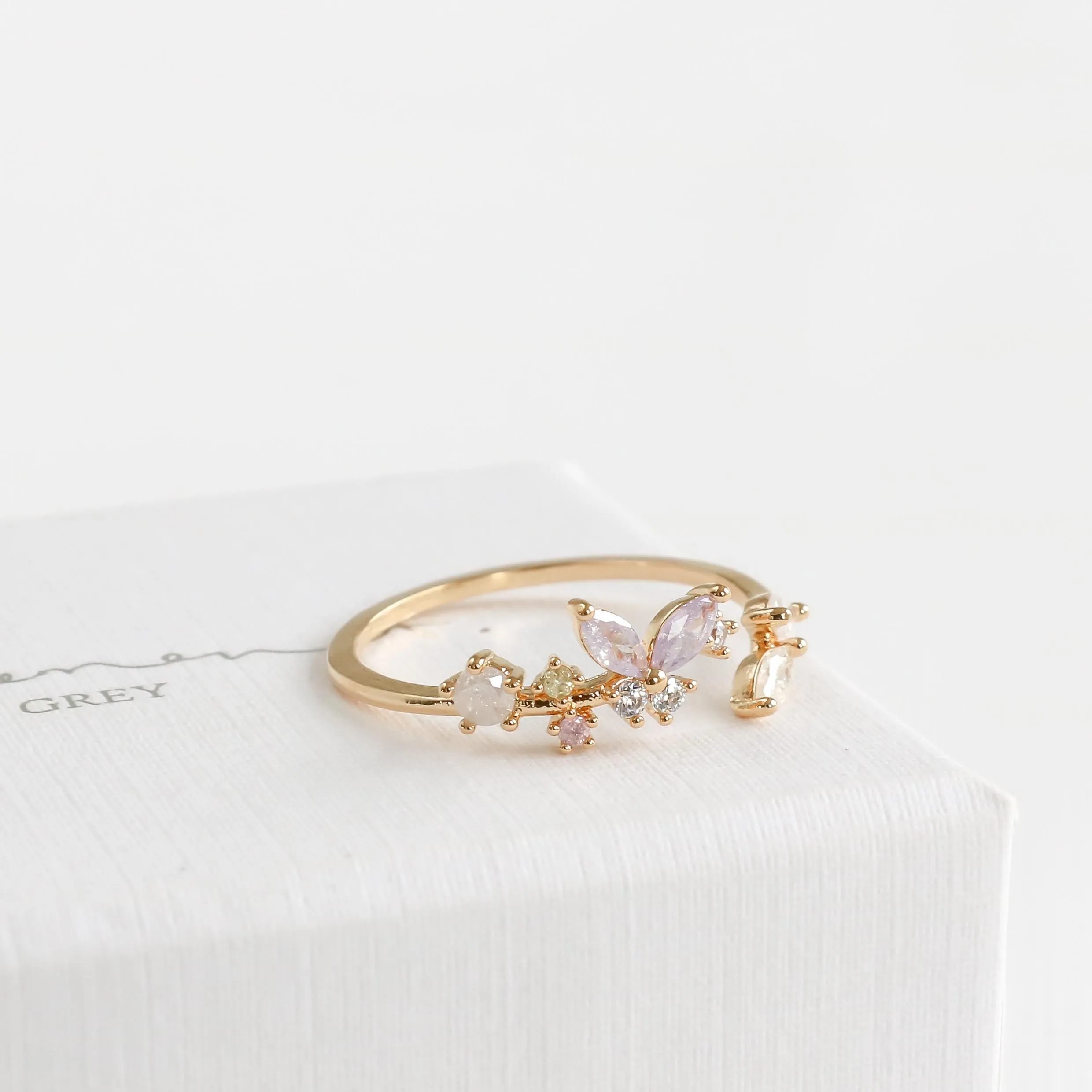 Purple Butterfly Ring