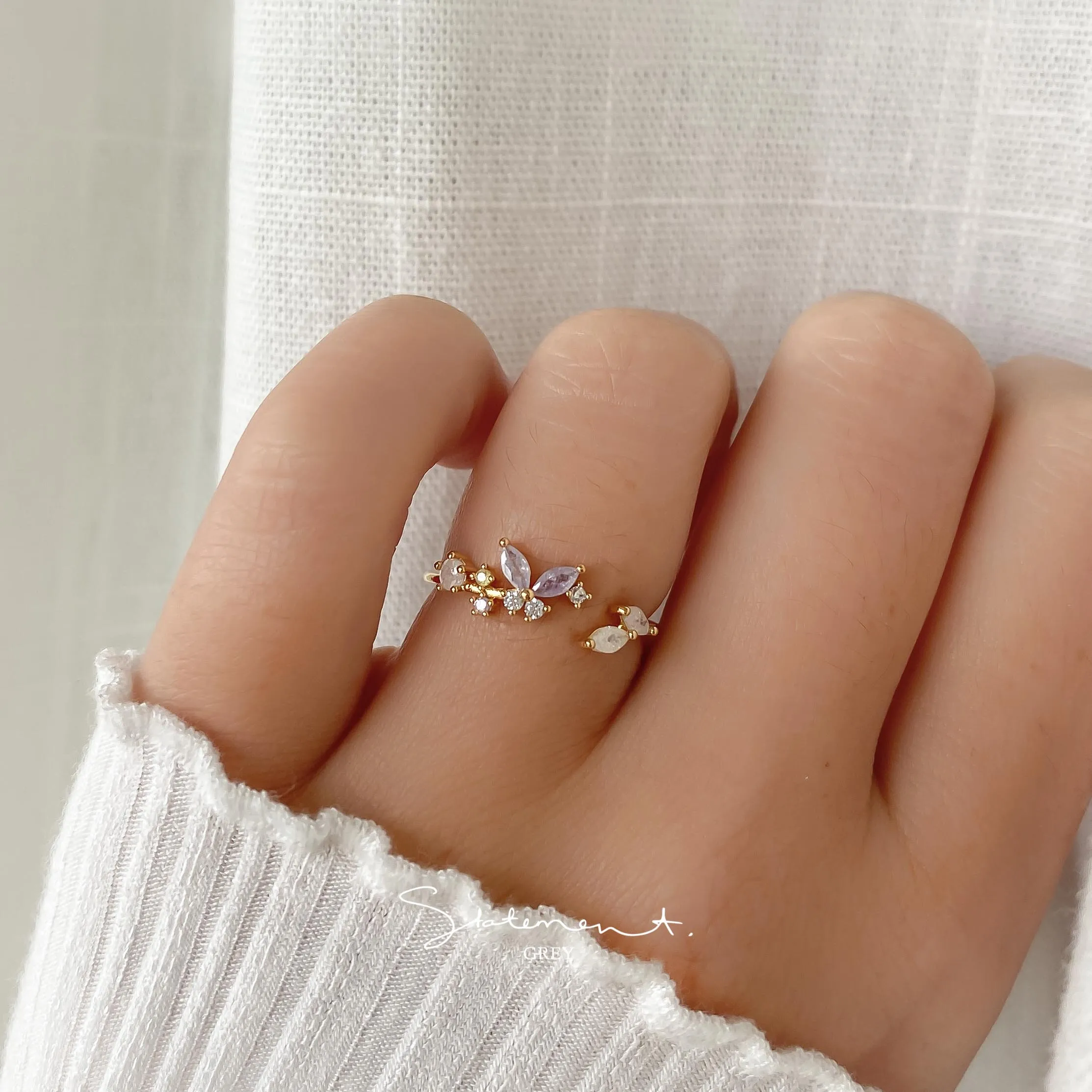 Purple Butterfly Ring