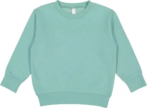 RABBIT SKINS Toddler Boy & Girl Fleece Long Sleeve Pullover Sweatshirt, Saltwater, 5/6