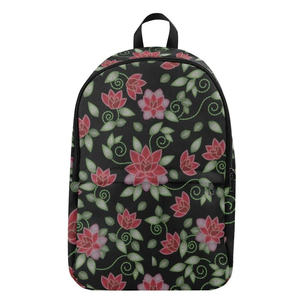 Red Beaded Rose Backpack for Adult