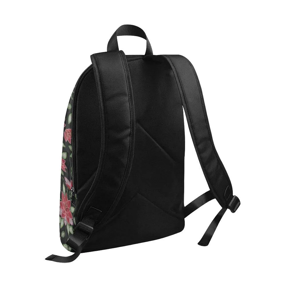 Red Beaded Rose Backpack for Adult