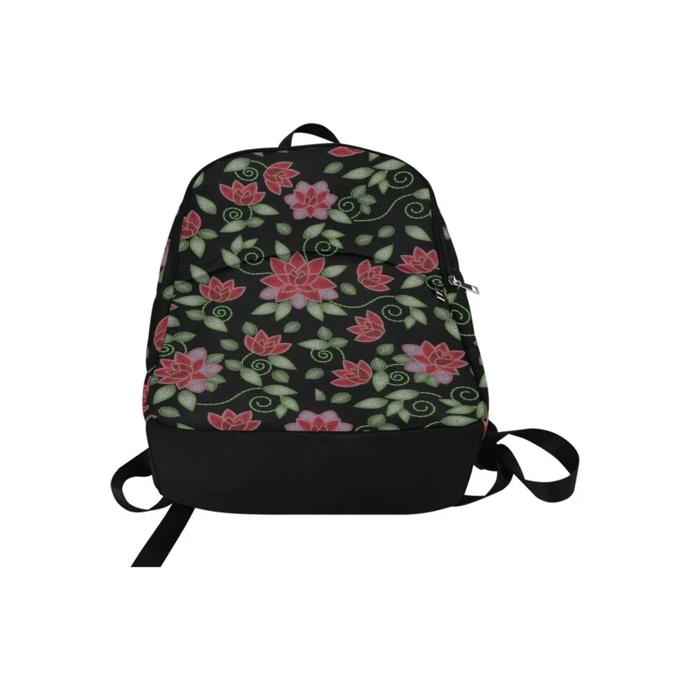 Red Beaded Rose Backpack for Adult