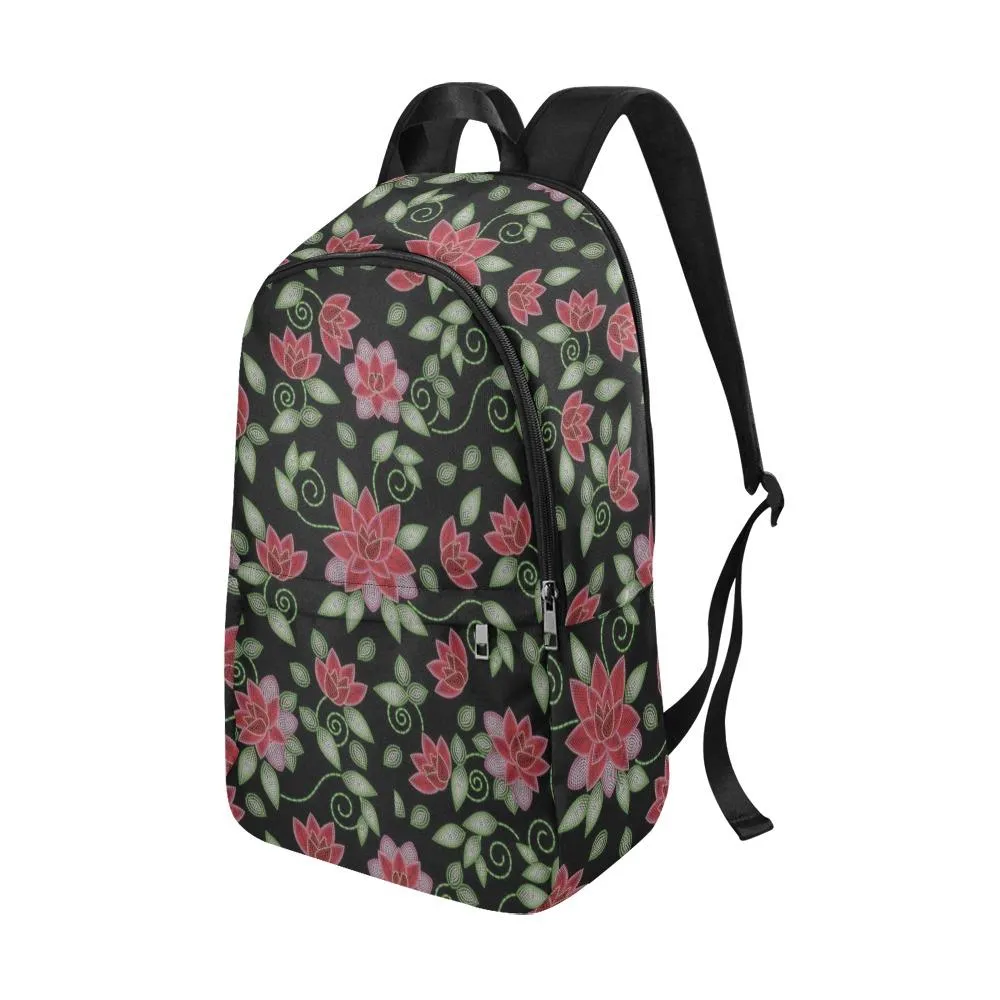 Red Beaded Rose Backpack for Adult